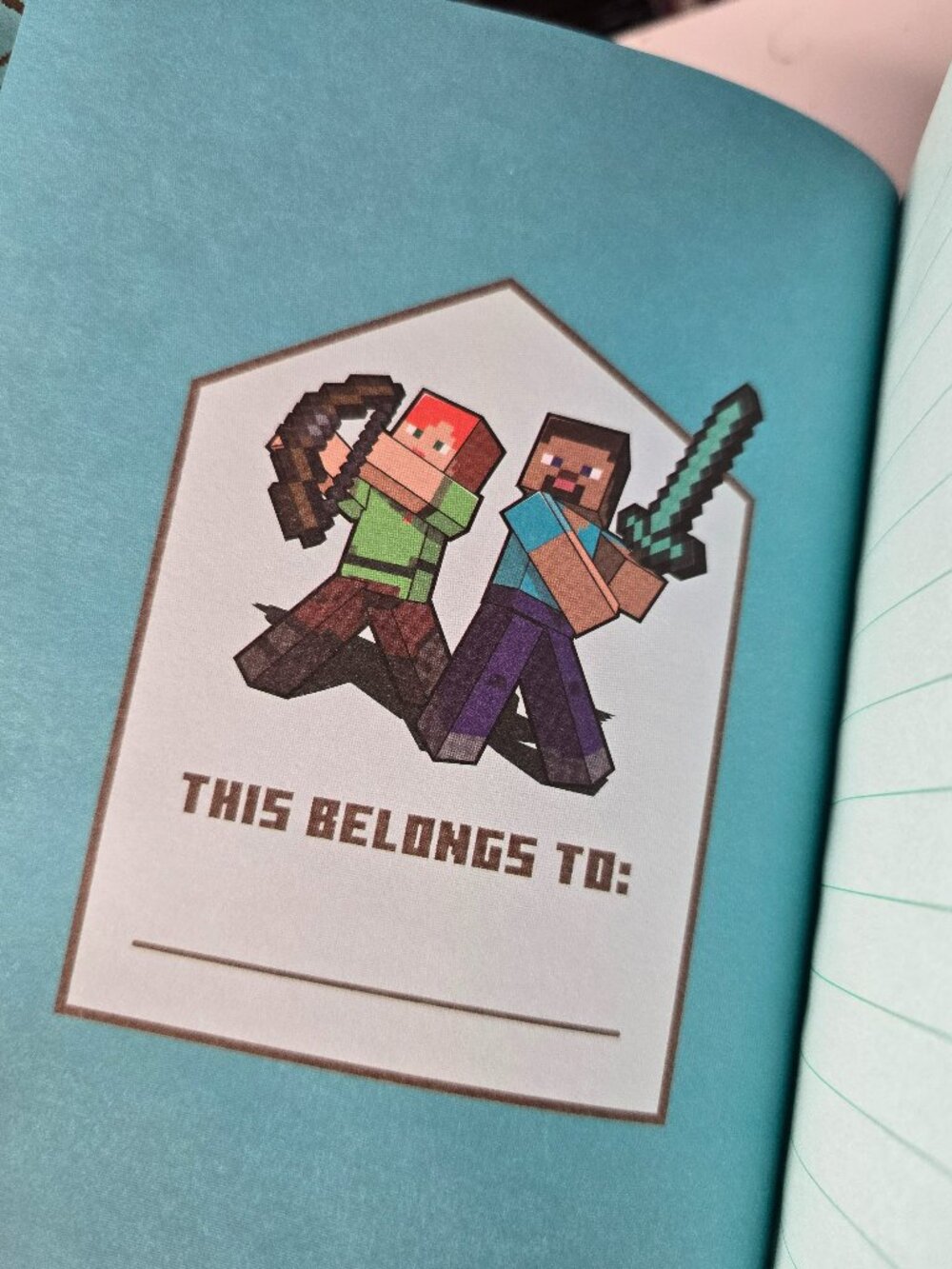 MINECRAFT Mobs Glow-in-the-Dark Lock & Key Notebook - Picture 6 of 8